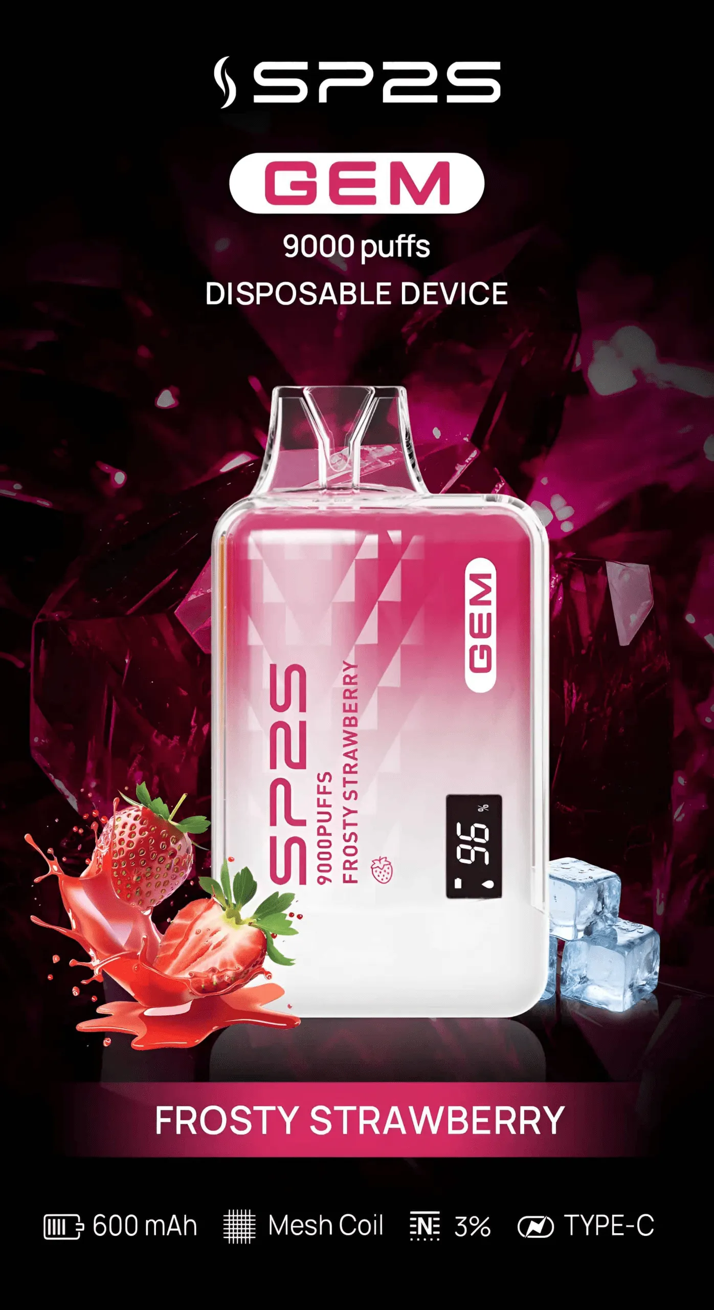 SP2S 拋棄式/一次性 9000 口 草莓物語